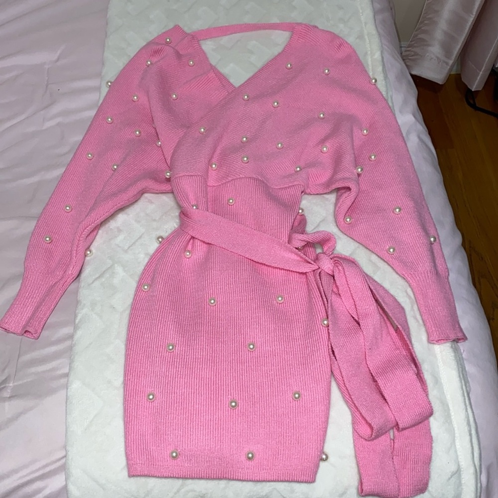 Fashion Nova pink pearl dress